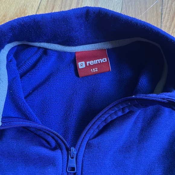 Reima size 152, size 12, blue half zip pull over - Picture 2 of 3